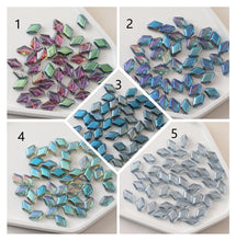 Load image into Gallery viewer, 30pcs Rhombus Glass Beads, 10x15mm, Crystal Glass Loose Beads for Jewelry Making, DIY Beads Finding GZ029