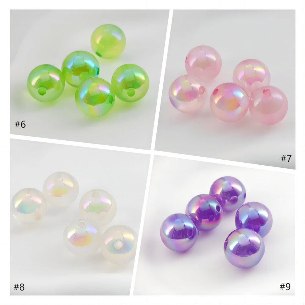 10pcs Glass Bubble Beads, Hand Blown Hollow Globes for Jewelry Making, DIY Beads Finding MY120