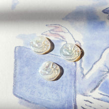 Load image into Gallery viewer, Unicorn White Mother-of-Pearl, MOP Shell Pendant, Engraved White Nacre, Shell Charm, Round Shell Jewelry Making Findings RY032