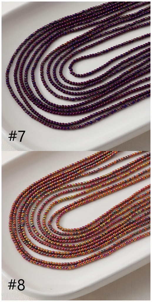 2.2mm Round Glass Beads, Crystal Glass Loose Beads for Jewelry Making, DIY Beads Finding GZ545