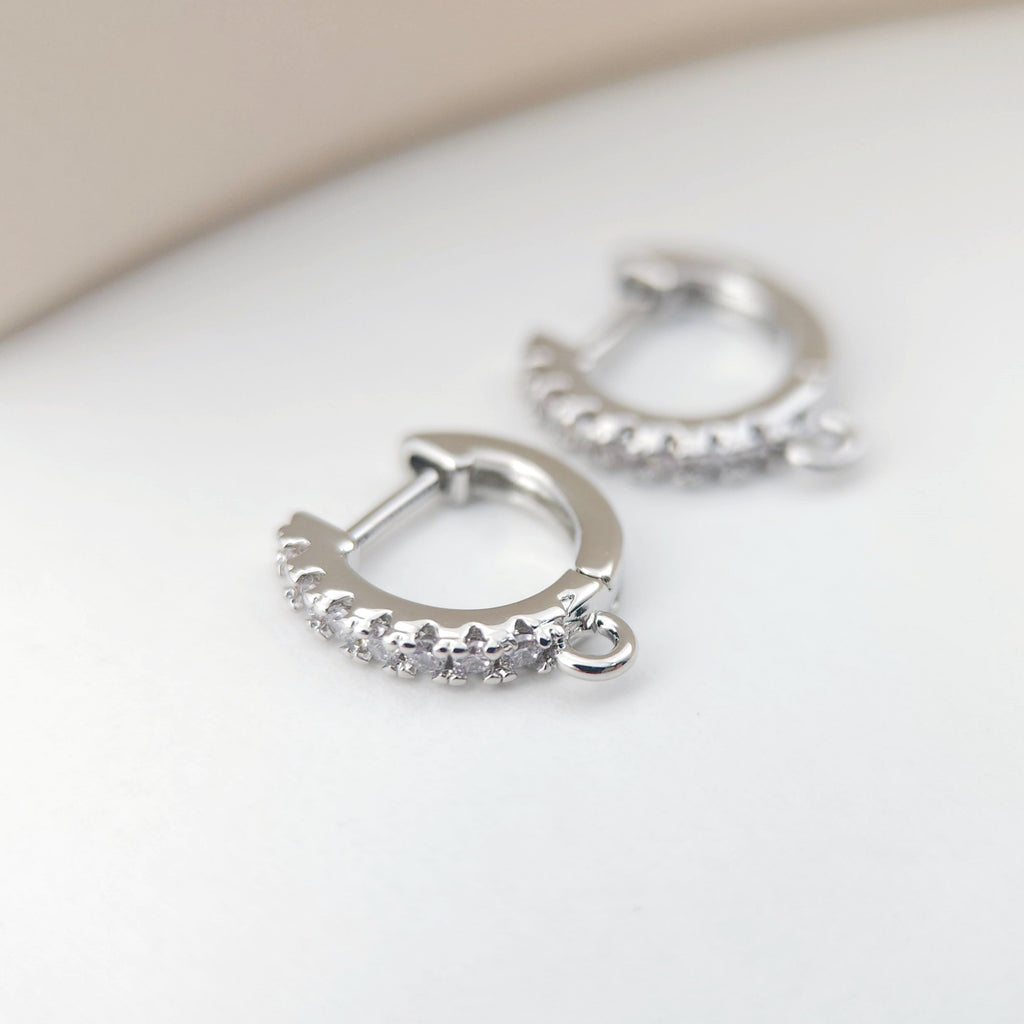 أقراط دائرية مرصعة بالزركونيوم المكعب، أقراط دائرية مطلية بالذهب مع حلقة، نتائج أقراط دائرية من صنعك، لوازم أقراط يدوية الصنع D0106