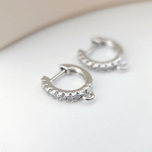 تحميل الصورة إلى عارض المعرض، أقراط دائرية مرصعة بالزركونيوم المكعب، أقراط دائرية مطلية بالذهب مع حلقة، نتائج أقراط دائرية من صنعك، لوازم أقراط يدوية الصنع D0106