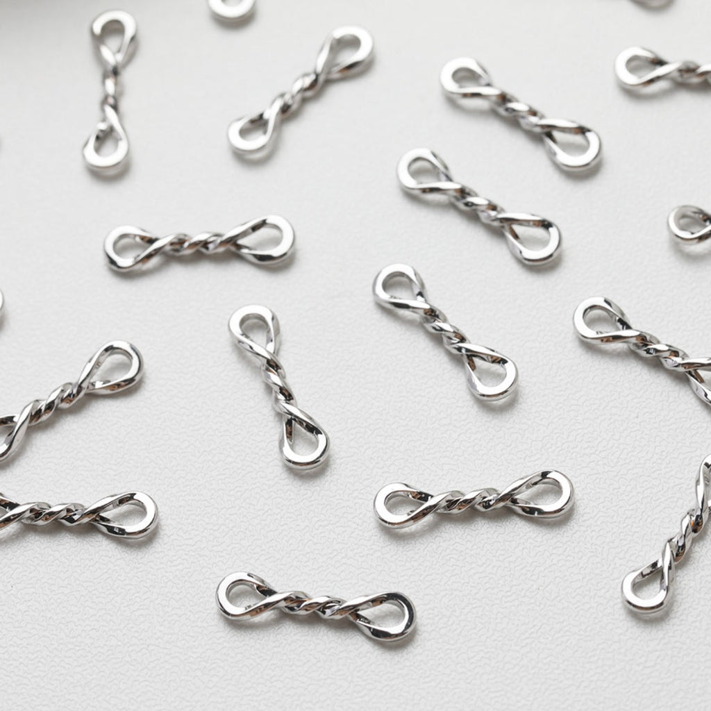 10PCS Gold Figure 8 Connectors, Twist Connector, 18K Gold Plated Link Connectors, Infinity Connector Jewelry Findings GE109