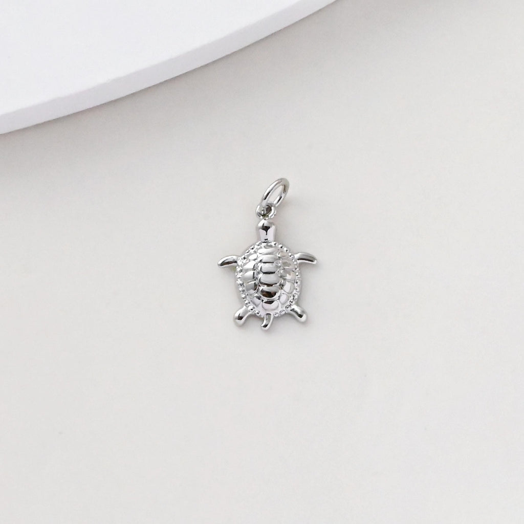 Sea Turtles Charm, 18K Gold/Silver Plated Animal Charms, Tiny Marine life Pendant, For Necklace And Earring Making, Jewelry Findings S1390
