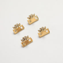 Load image into Gallery viewer, Flower Spacer Beads, Cross Shape Beads, 14K Gold Plated, 3D Beads, Dainty Earring Making Beads, Jewelry Finding JG027