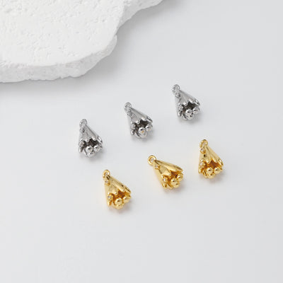 Spike Charm, Conical Pendant, 18K Gold/Silver Plated, For Necklace And Earrings Making, Jewelry Findings D0503