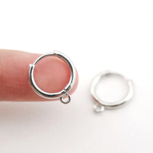 Load image into Gallery viewer, Glossy Surface Earring Hoop, Simple Huggie Earring with Loop, Everyday Huggie Hoops Multiple Sizes Customised,Handmade Earring Supplie D0125