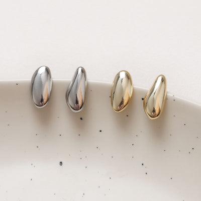 Irregular Ear Post With Loop, S925 Silver Ear Pin Nickel Free Earrings, Gold/Silver Ear Stud, Hypoallergenic Earring Findings ZZ048-D0316