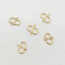 Load image into Gallery viewer, 20PCS- M Hook Clasps, S Hook, 18K Gold Plated W Clasp, S Clasps, Necklace Bracelet Making Clasp, Jewelry Findings S20364