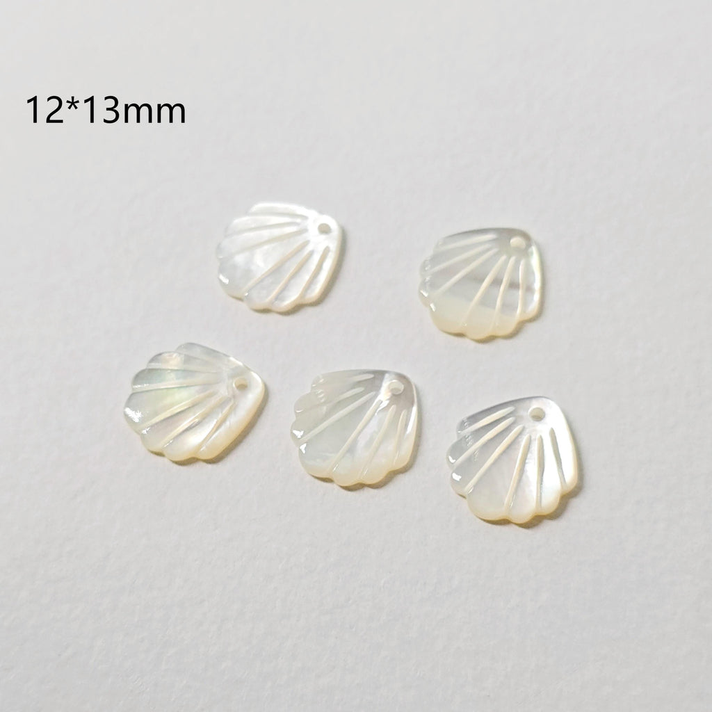 Leaf Shape Shell Pendant, Pearl Oyster Pendant, Shell Charm, Earring Making Findings, Jewelry Making Findings RY067