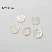 Load image into Gallery viewer, Leaf Shape Shell Pendant, Pearl Oyster Pendant, Shell Charm, Earring Making Findings, Jewelry Making Findings RY067