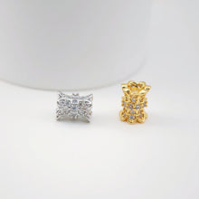 Load image into Gallery viewer, Spacer Beads Collection, 18K Gold/Silver Plated, Round Beads, CZ Pave Beads, Dainty Jewelry Making Beads, Jewelry Finding S1180