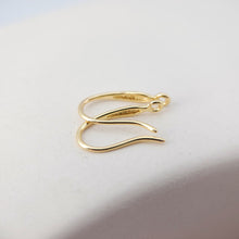 Load image into Gallery viewer, Fish Hooks, 18K Gold Plated Ear Wires, Gold Earring Earring Hooks, Ear Wires for Jewelry Making D0166
