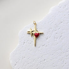 Load image into Gallery viewer, North Star Charms, 18K Gold Plated Charm, Enamel Star pendant, Bracelet Making Pendant, Jewelry Findings S1306
