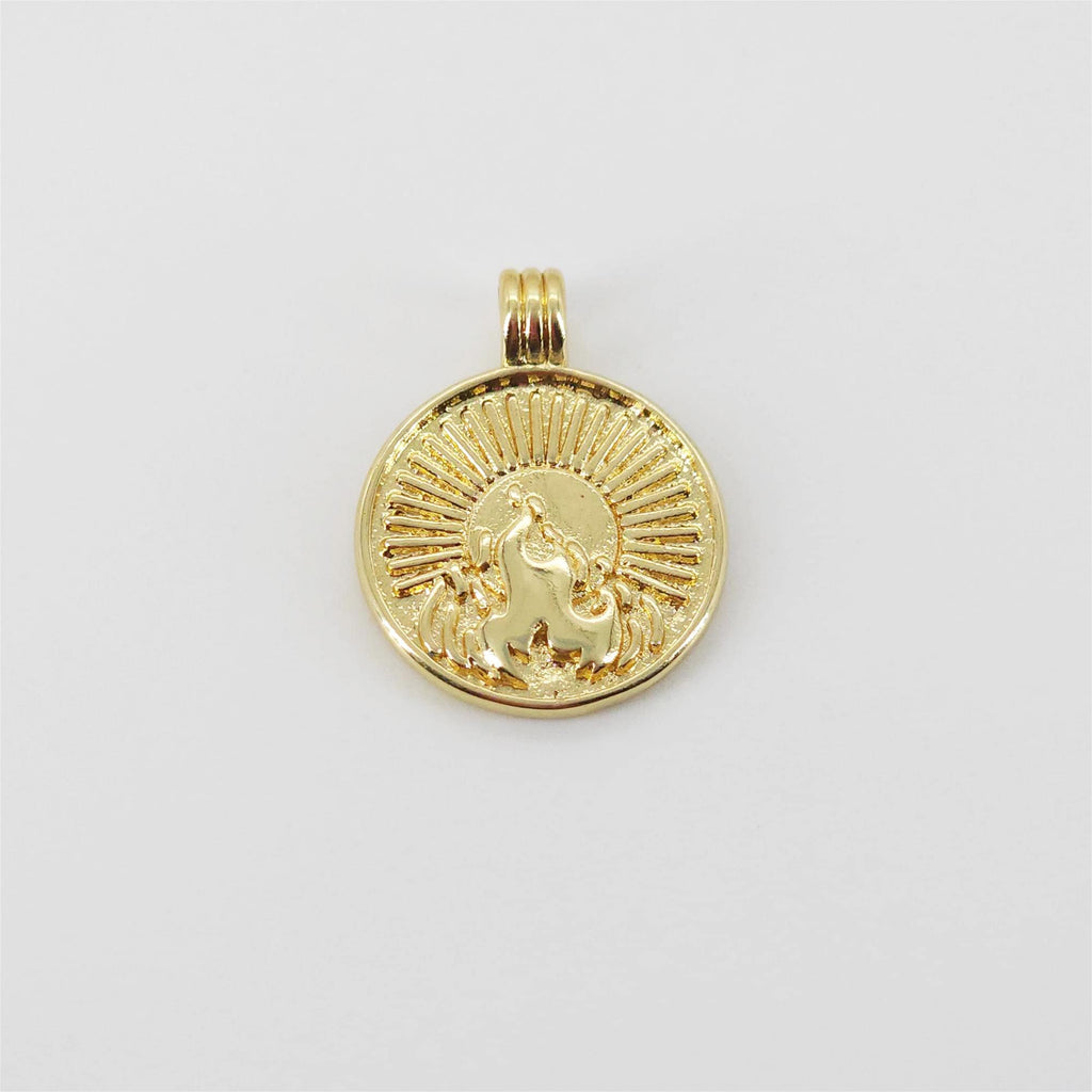 Natural Scenery Pendant, 18k Gold Plated Charm, Element Charm, Fire/Mountain/Water Charm for Bracelet Necklace Earring Making S20814