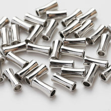 Cargar imagen en el visor de la galería, 10 cuentas tubulares, cuentas espaciadoras, cuentas espaciadoras chapadas en oro/plata de 14 quilates, para hacer pulseras y collares, accesorio de joyería JG006