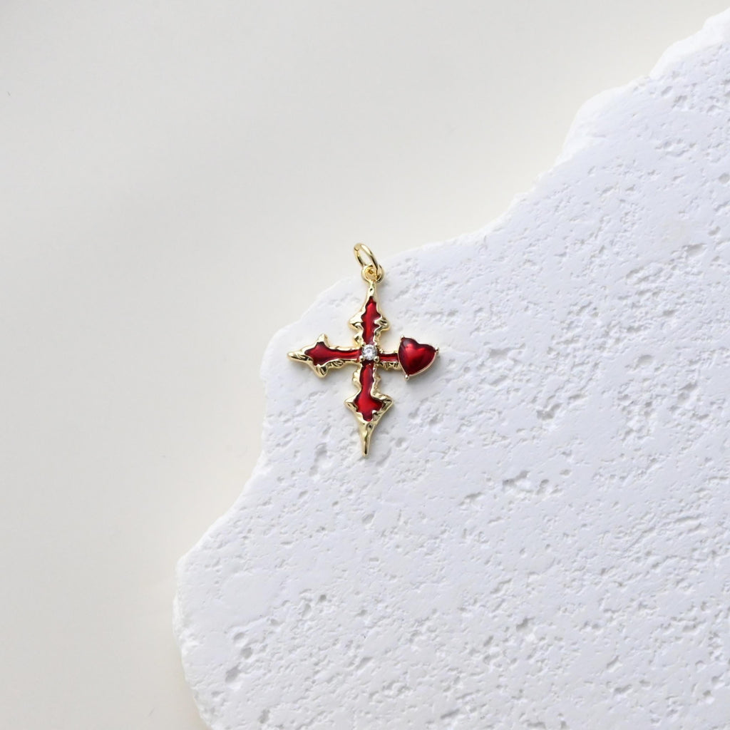 North Star Charms, 18K Gold Plated Charm, Enamel Star pendant, Bracelet Making Pendant, Jewelry Findings S1306