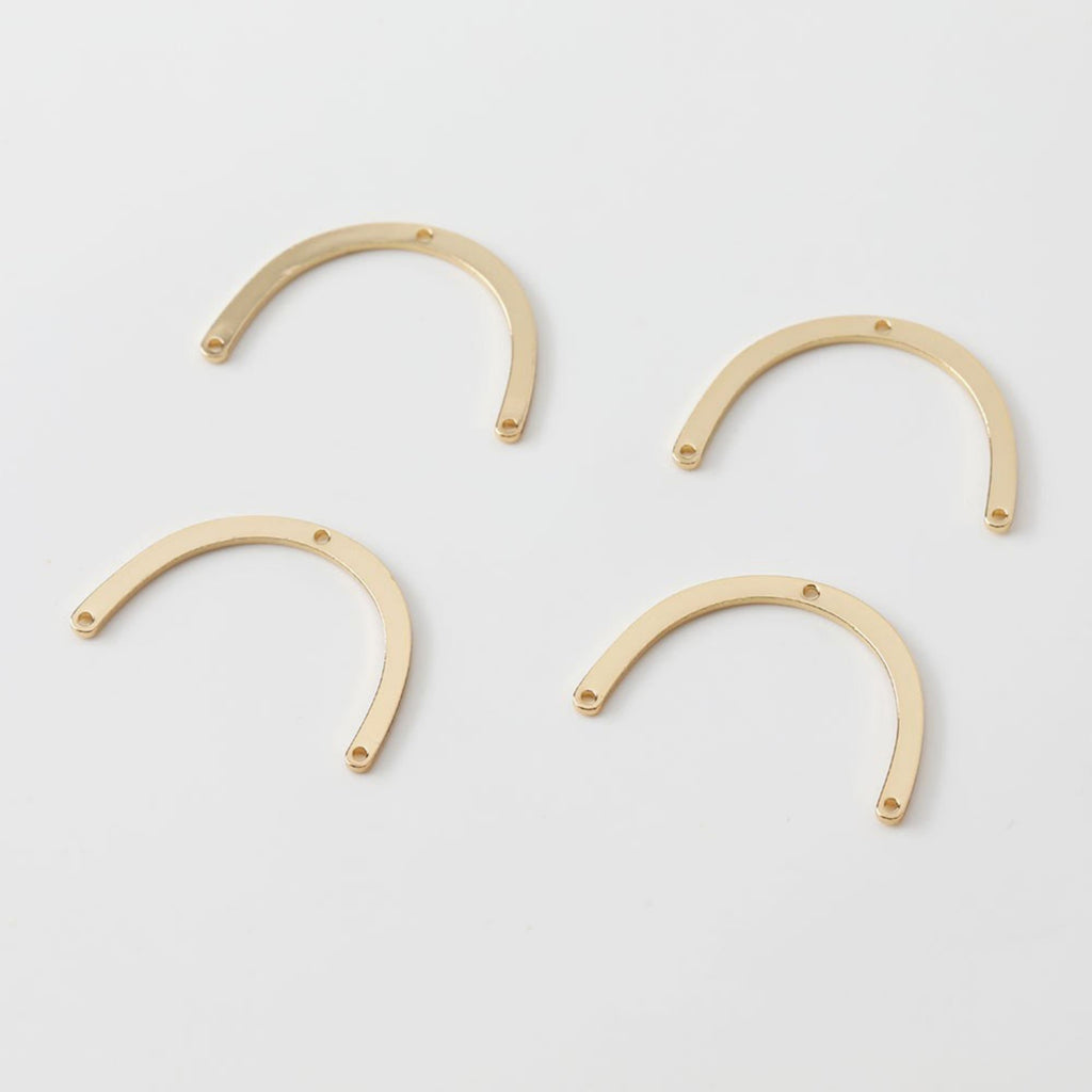 موصل ذهبي مقوس على شكل حرف U، نتائج صنع أقراط مطلية بالذهب عيار 14 قيراطًا، نتائج مجوهرات JG042