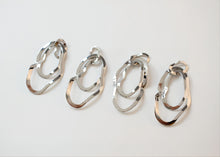 Load image into Gallery viewer, Irregular Drop Triple Ring Pendant, 14K Shiny Gold/Silver Plated Drop Openwork Pendant 5x24mm for Jewelry Making Supply JH018