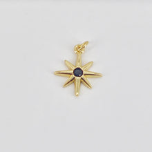 Load image into Gallery viewer, North Star Charms,  Crystal Cubic Pave Star Pendant, 18K Gold Plated, Necklace Making Star Charms, Jewelry Findings S20760
