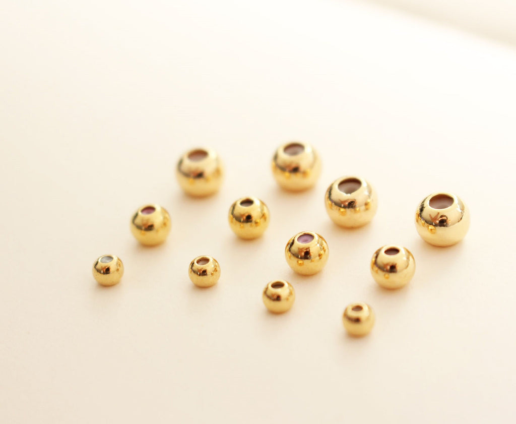 10 cuentas redondas de goma con tope, 3/4/5 mm, chapadas en oro, ajustables y deslizantes, suministros para bisutería, accesorios para pulseras YY006