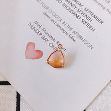 Load image into Gallery viewer, 10pcs- Crystal Triangle Geometry Charms, 14K Gold Plated Crystal Pendant, Jewelry Findings MY073-F050