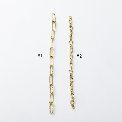 18K Gold Link Chain, Handmade DIY Accessories, 316L Stainless Steel, Sold in 0.5 Meters, ZD011