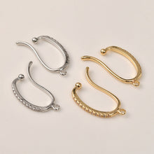 تحميل الصورة إلى عارض المعرض، سوار أذن غير ثاقب، سوار أذن مزود بحلقة، مرصع بأحجار الزركونيا المكعبة، 26 مم، مطلي بالذهب/الفضة عيار 18 قيراطًا، أداة العثور على الأقراط بنفسك LL237